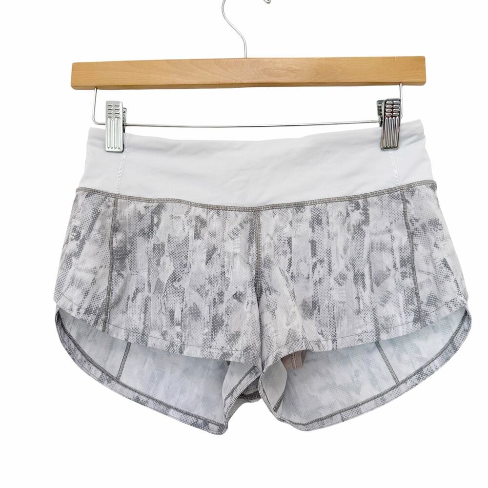Lululemon Speed Up Shorts 2.5" City Breeze Alpine White Sz 2